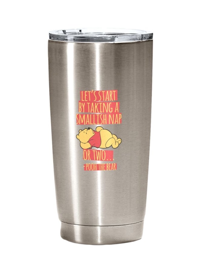 LOUD UNIVERSE Stainless Steel Travel Tumbler With Acrylic Lid Silver/Red/Yellow 