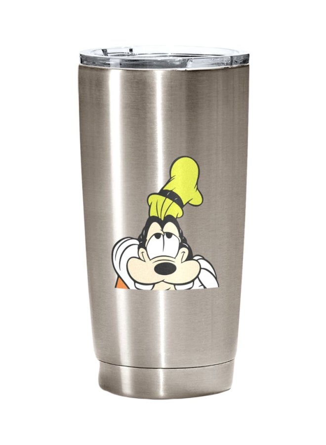 LOUD UNIVERSE Stainless Steel Travel Tumbler With Acrylic Lid Silver/White/Yellow 