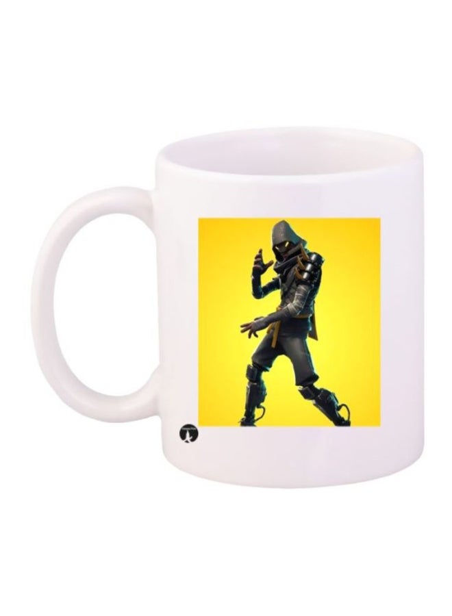 BP Game Fortnite Character Printed Mug White/Yellow/Black