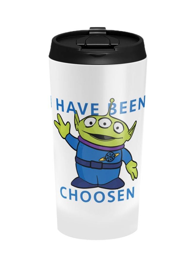 LOUD UNIVERSE Printed Stainless Steel Tumbler With Lid White/Blue/Green  - Image 1