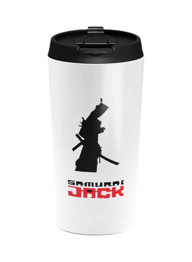 LOUD UNIVERSE Samurai Jack Printed Stainless Steel Tumbler With Lid White/Black/Red  - Image 1