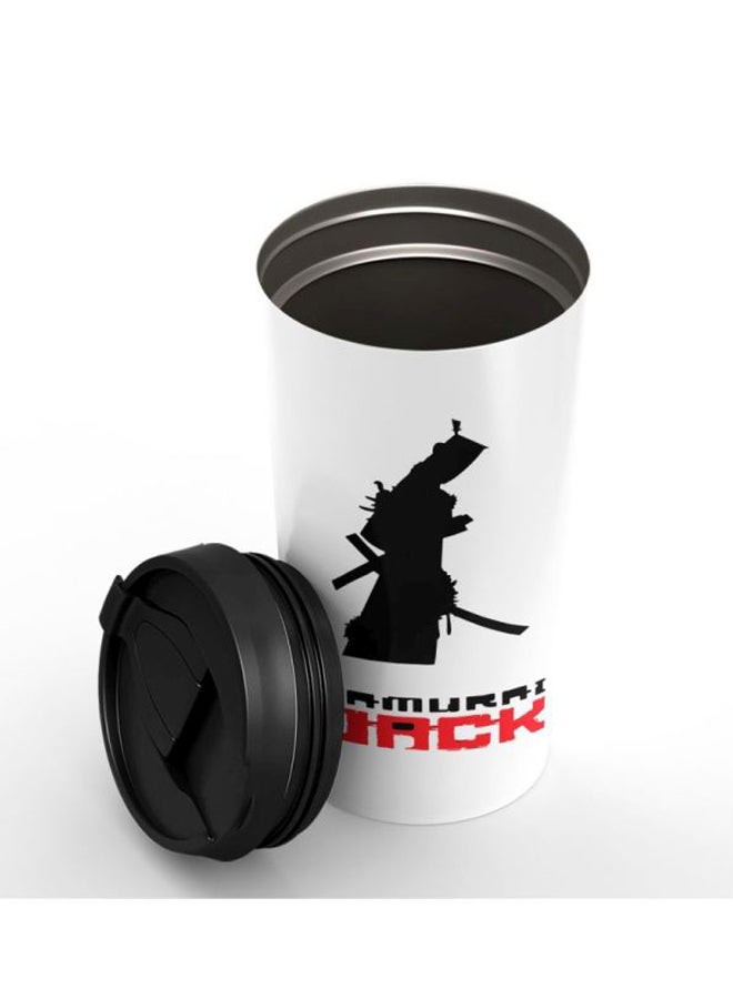LOUD UNIVERSE Samurai Jack Printed Stainless Steel Tumbler With Lid White/Black/Red  - Image 2