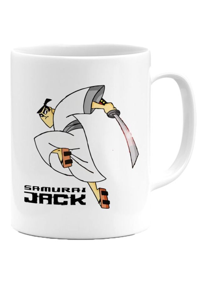 LOUD UNIVERSE Samurai Jack Printed Coffee Mug White/Black/Yellow 
