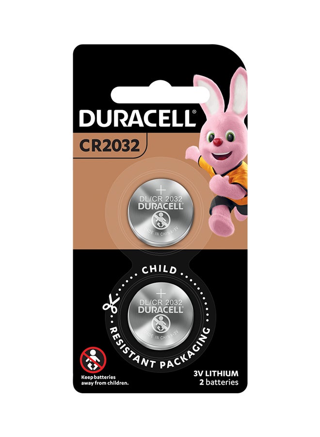 Duracell 2-Pieces Specialty 2032 Lithium Coin Battery 3V Multicolour - Image 1