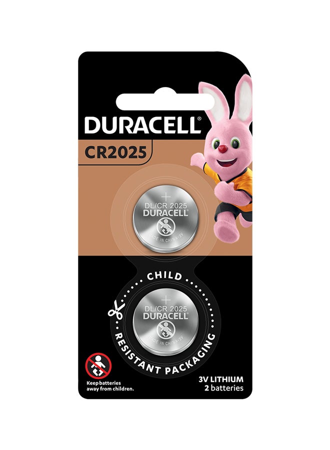 Duracell - Lithium Coin Battery CR2025 3V, Pack of 2 Multicolour - Image 1