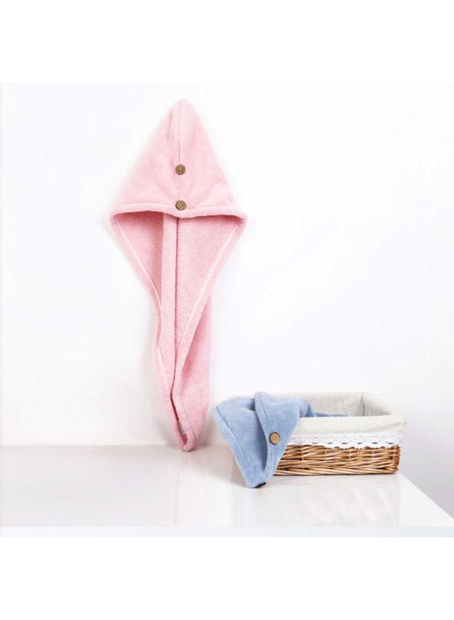 Generic Quick-Drying Salon Hair Towel Pink 24x64cm  - Image 4