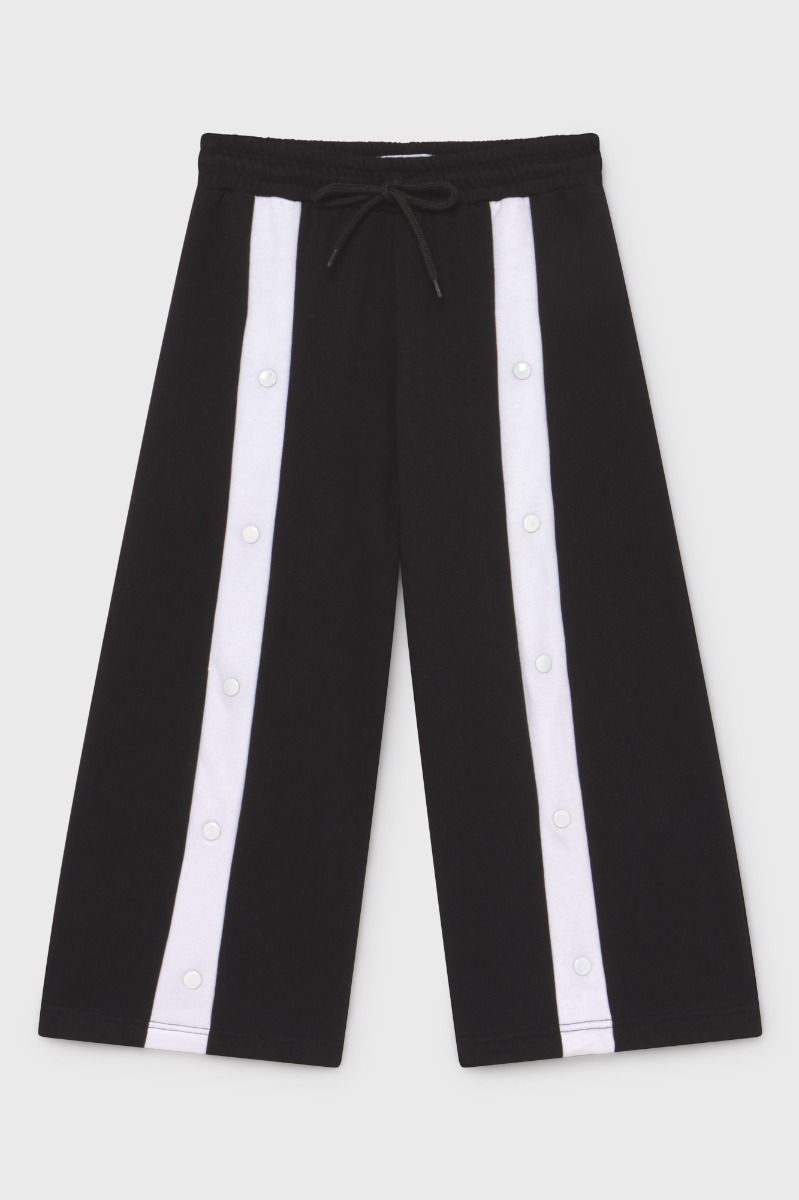 BlueAge Pure Sport Knitted Front Lining Sweatpants Black/White  - Image 1