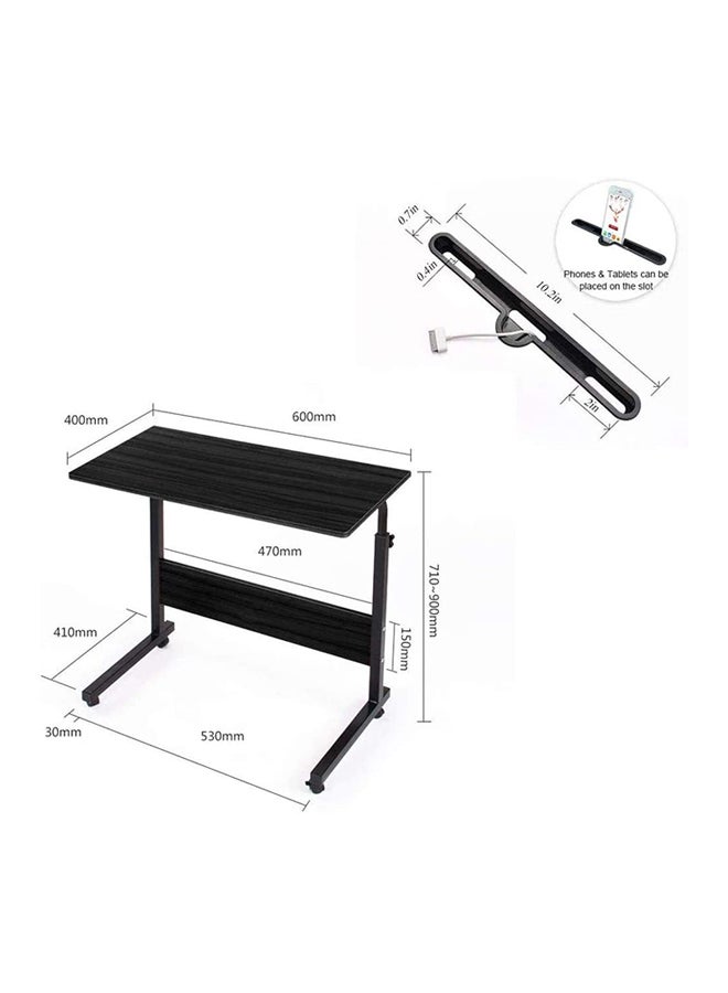 Generic - Adjustable Table Black 80x40cm - Image 1