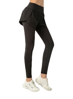 Solid 2-In-1 Leggings Black