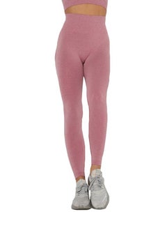Solid High Rise Leggings Pink