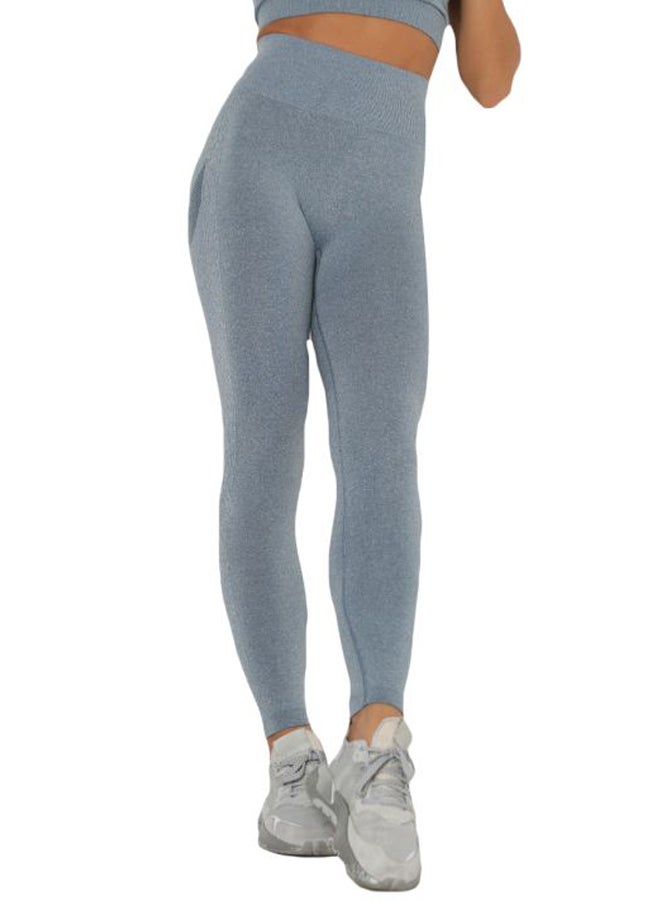 QiaoKai Solid High Rise Leggings Grey - Image 1