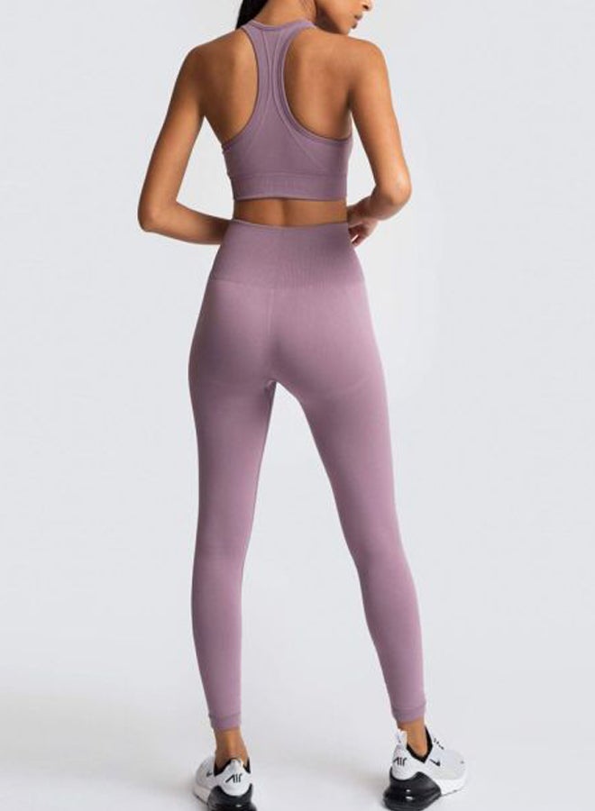 QiaoKai 2-Piece Top And Bottom Set purple  - Image 2