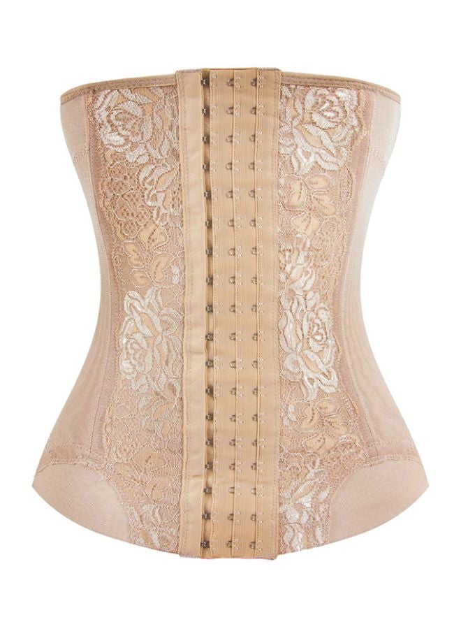 QiaoKai Embroidered Corset Beige  - Image 1