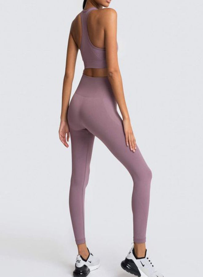 QiaoKai 2-Piece Top And Bottom Set purple  - Image 5