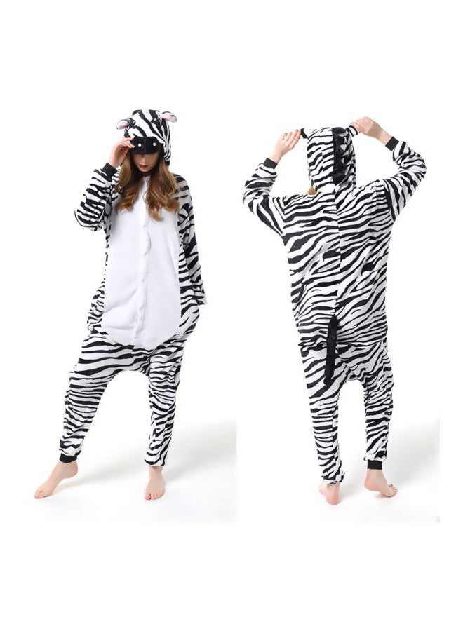 QiaoKai Zebra Printed Onesie Black/White - Image 2