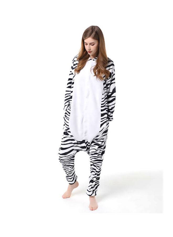 QiaoKai Zebra Printed Onesie Black/White - Image 4