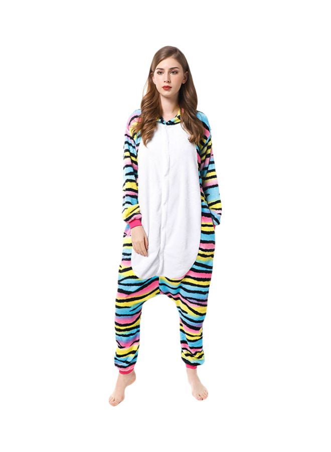 QiaoKai Zebra Printed Onesie Blue/Yellow/Black - Image 1