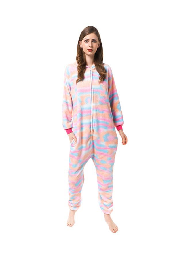 QiaoKai Unicorn Printed Onesie Pink/Blue/Orange  - Image 1