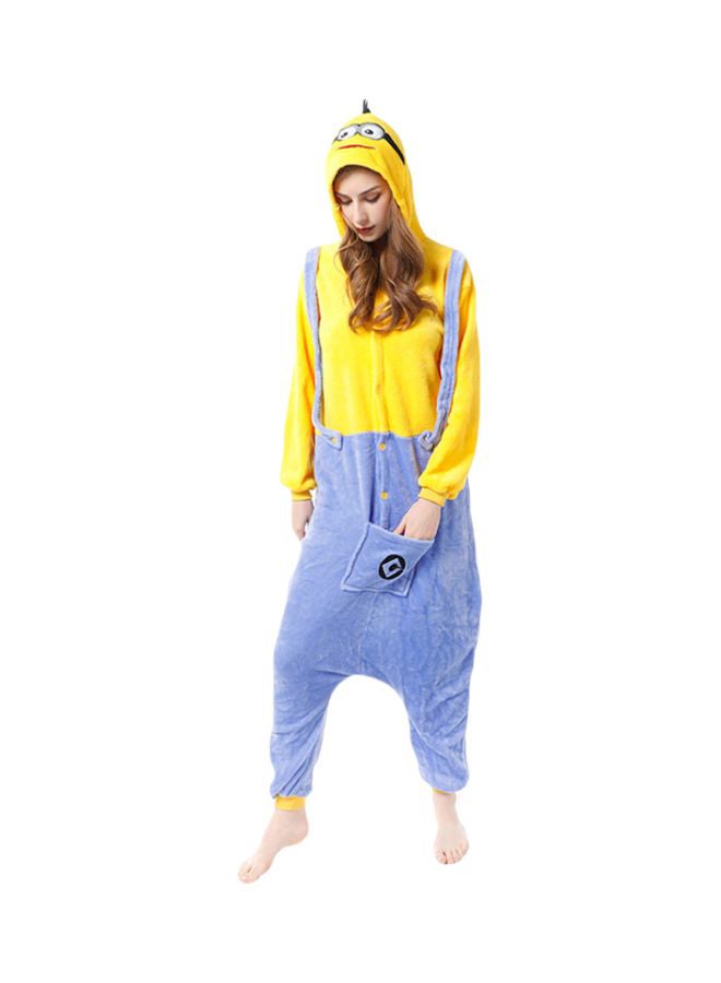 QiaoKai Minions Printed Onesie Blue/Yellow/White  - Image 1