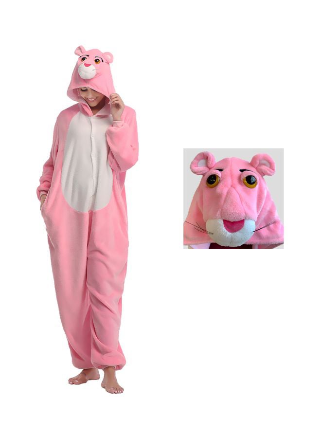QiaoKai Panther Printed Onesie Pink/White - Image 4
