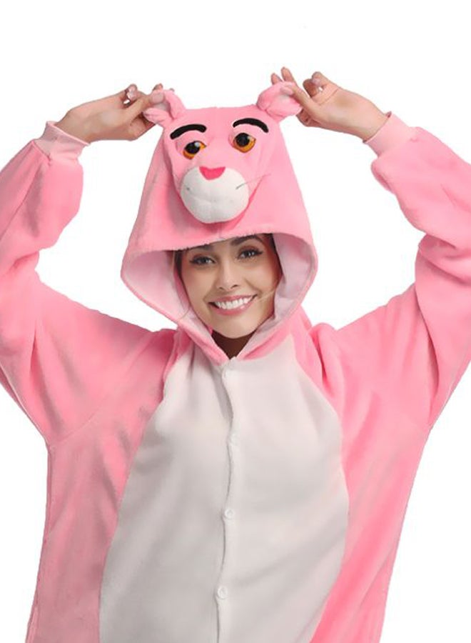 QiaoKai Panther Printed Onesie Pink/White - Image 3
