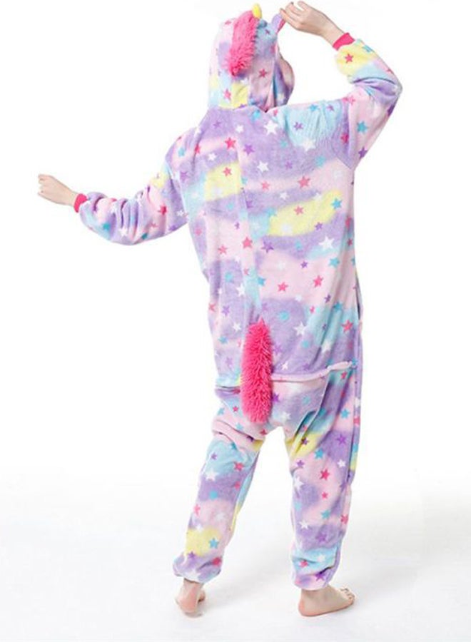 QiaoKai - Unicorn Printed Comfy Onesies White/Purple/Blue - Image 1