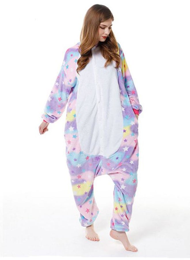 QiaoKai - Unicorn Printed Comfy Onesies White/Purple/Blue - Image 1