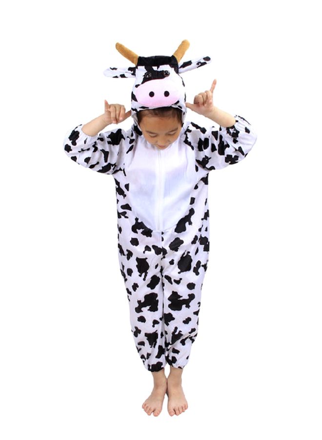QiaoKai Cow Skin Printed Onesie White/Black/Pink  - Image 1