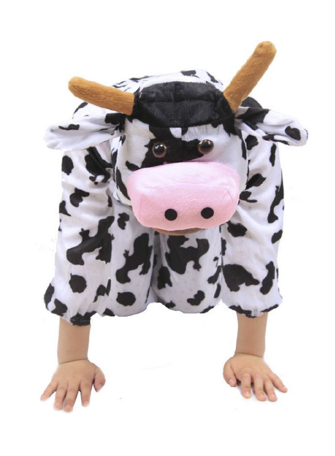 QiaoKai Cow Skin Printed Onesie White/Black/Pink  - Image 3