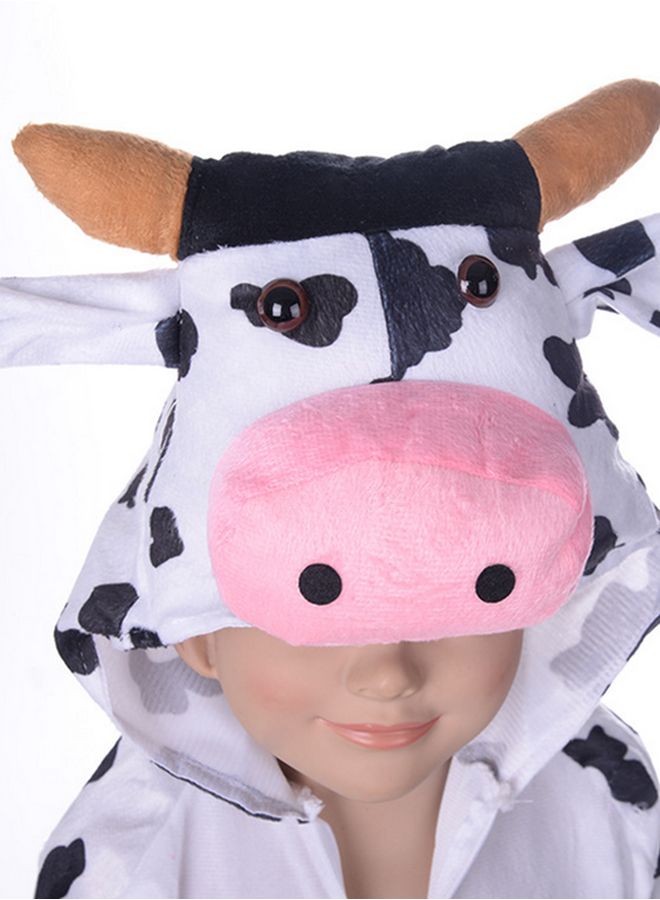 QiaoKai Cow Skin Printed Onesie White/Black/Pink  - Image 4
