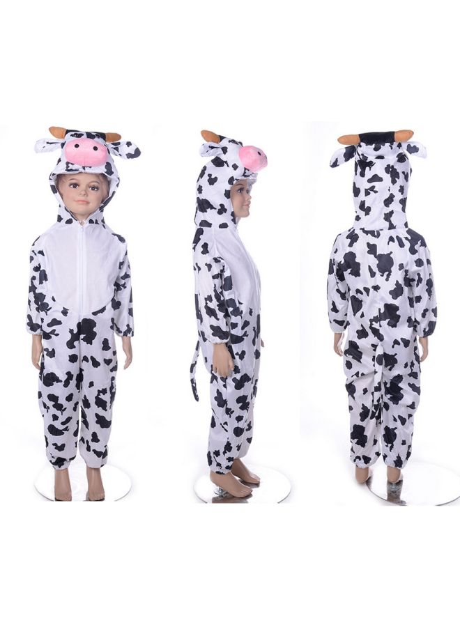 QiaoKai Cow Skin Printed Onesie White/Black/Pink  - Image 2