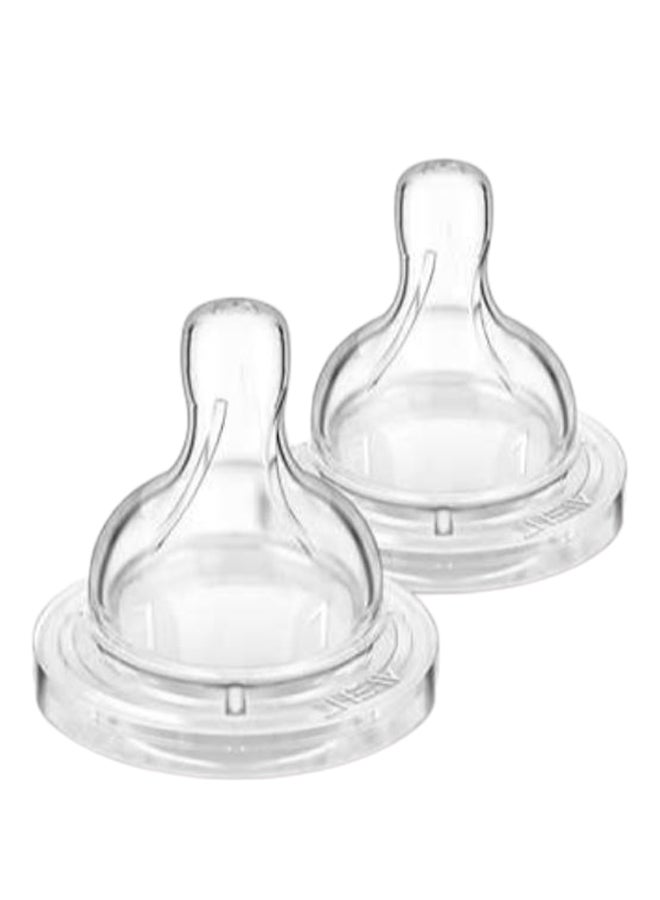 Philips Avent Pack Of 2 Silicone Teats 1 Hole, 0m+ - SCF631 27 PA006 - Image 2