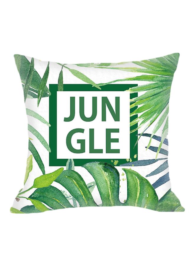 بيوينتي وسادة زينة بطبعة "Jungle " أخضر/أبيض 45x45سم 