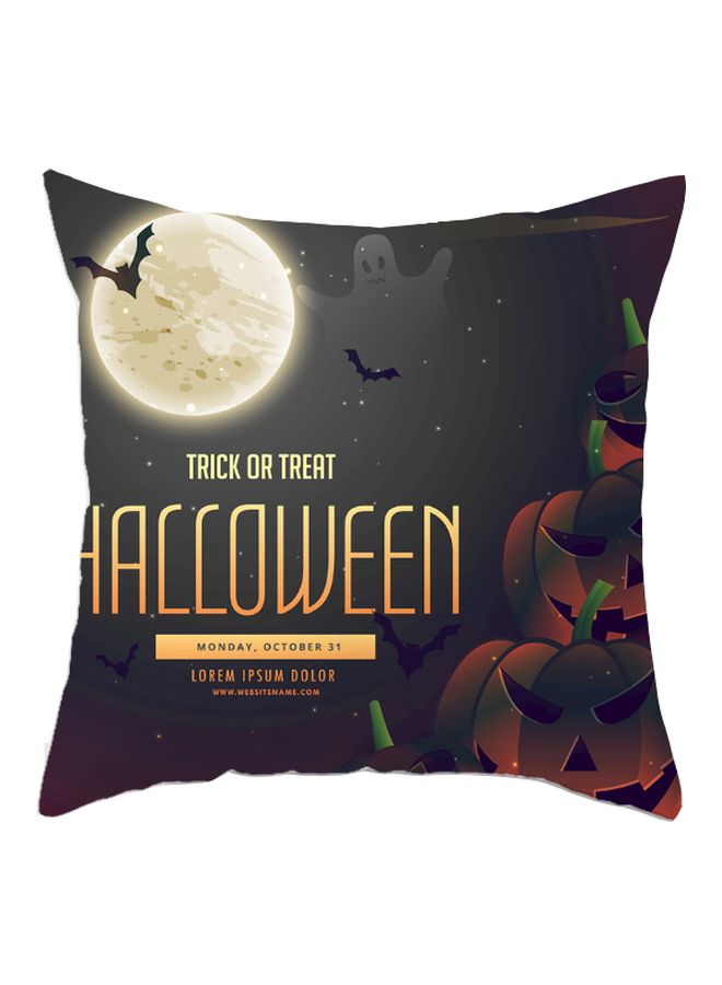 Beauenty Halloween Printed Cushion Cover Grey/Beige/Brown 45x45cm 