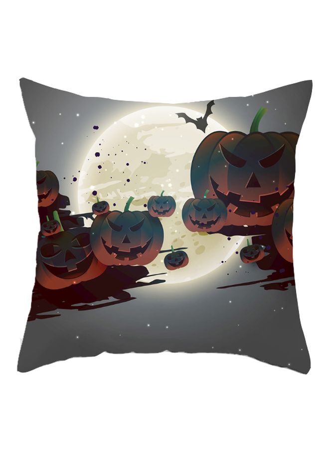 Beauenty Halloween Printed Cushion Cover Grey/Brown/Beige 45x45cm 