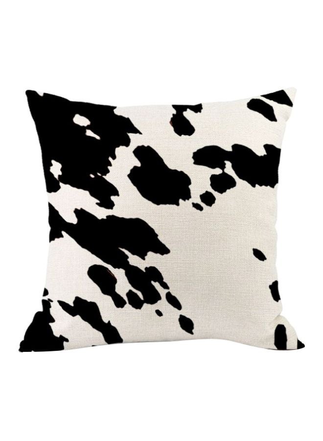 غطاء وسادة ديكور بطبعة خريطة أبيض/ أسود 45x45سم