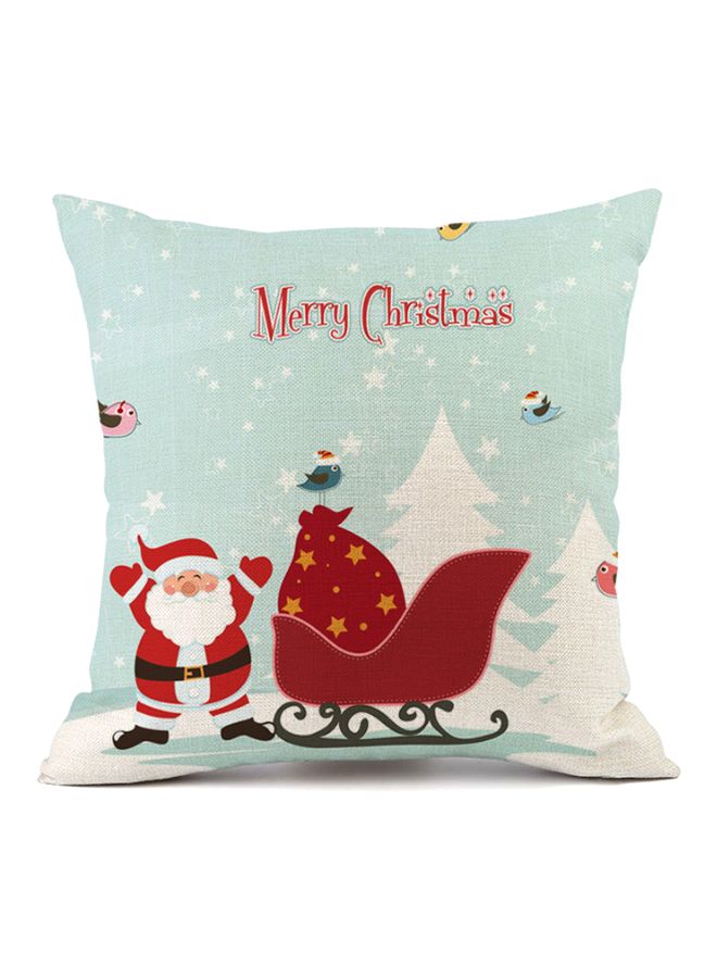 Printed Cushion Cover Blue/Red/White 45x45cm