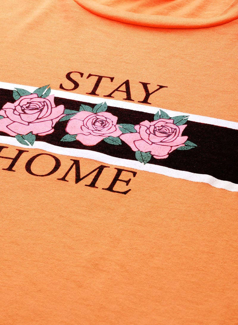 DressBerry Graphic Print T-Shirt Coral  - Image 5