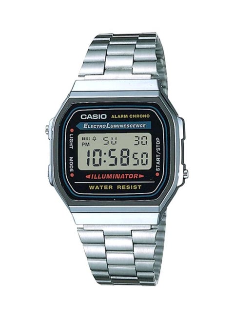 Vintage Series Water Resistant Digital Watch A168WA-1 - 32 mm - Silver