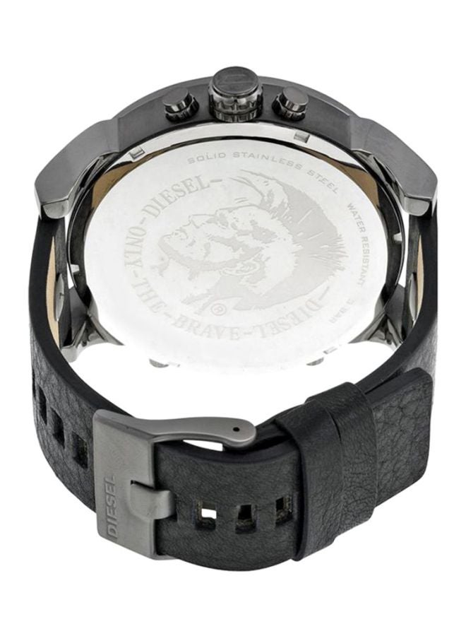 DIESEL - Men's Mr. Daddy Round Shape Leather Band Chronograph Wrist Watch 57 mm - Black - DZ7348 - Image 1