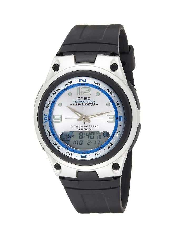 CASIO - Men's Youth Water Resistant Analog & Digital Watch AW-82-7AVDF - 38 mm - Black - Image 1