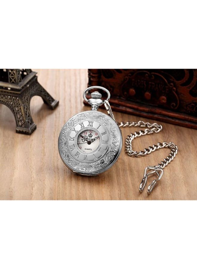 LESHP - Carved Hollow Stainless Steel Mechanical Pocket Watch ZS523600 - Image 1