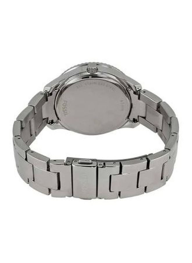 فوسيل ساعة يد بعقارب ستيلا مقاومة للماء طراز ES3588 - 37 ملم - فضي للنساء - Image 3