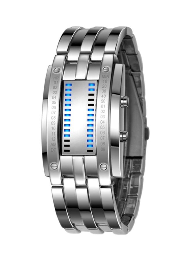 Bluelans Stainless Steel Binary Watch 642175