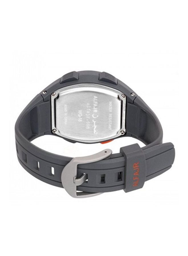 Al Fajr Women's Rubber Digital Watch WQ-18 - 41 mm - Grey - Image 2
