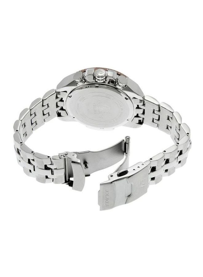 كاسيو ساعة يد إديفيس كرونوغراف مقاومة للماء طراز EF-558D-7AVEF - قياس 49 مم - لون فضي للرجال - Image 3