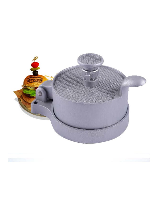 Hamburger Press Non-stick Aluminum Alloy Kitchen Burger Patty Mold Silver 19*11*13cm  - Image 5
