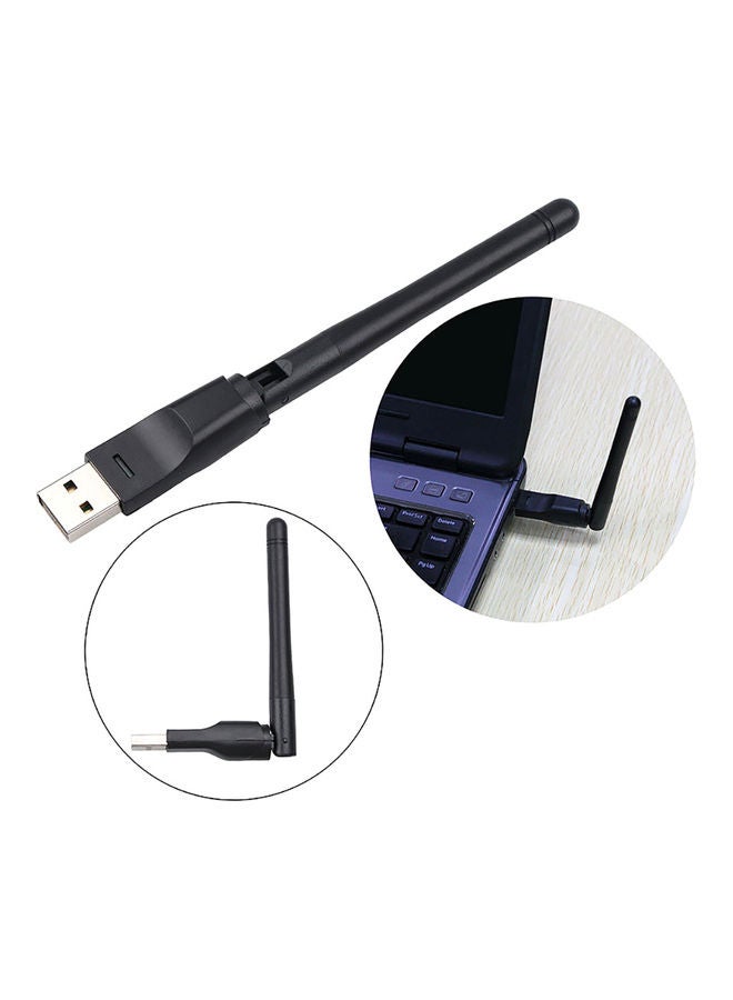 Generic - 150 Mbps Wireless WiFi Router USB Network Card Adapter Black - Image 1