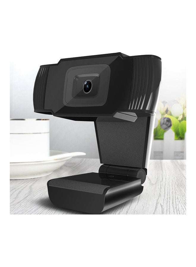 Generic - USB 2.0 HD Webcam Video Recording Web Cam Camera for Laptop Desktop Computer Black - Image 1