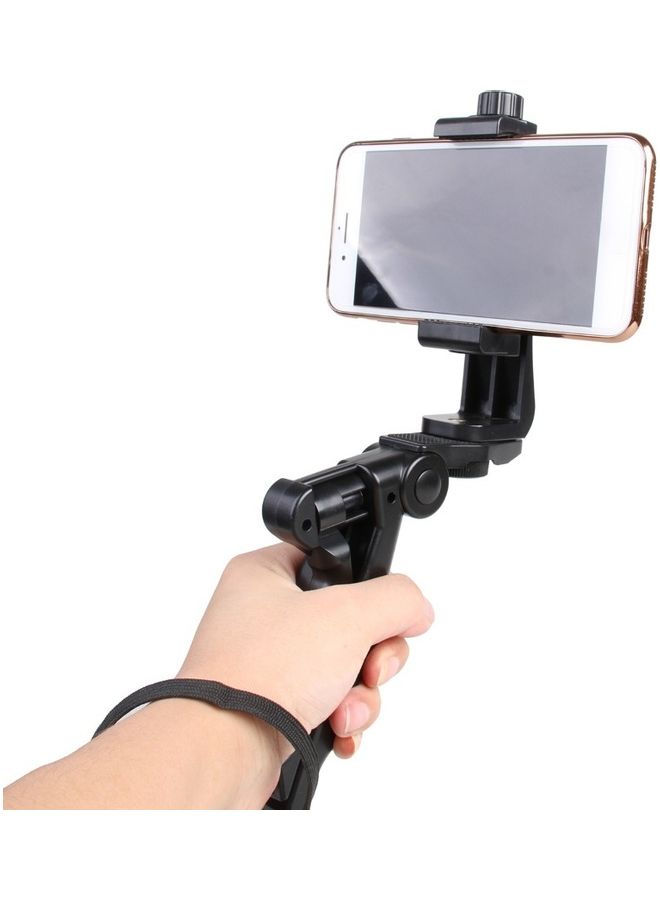 Portable 2 in 1 Handheld Gimbal Stabilizer Tripod Desktop Phone Camera Holder Black  - Image 5